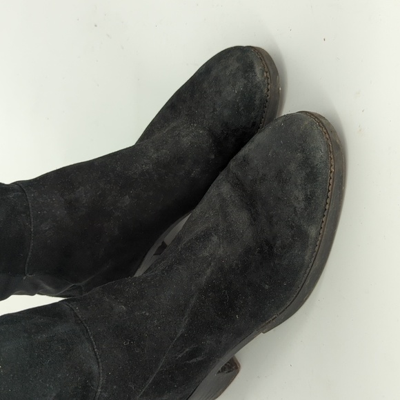 Tory Burch Over the Knee Thigh High Suede Boots Black 8 streetwear city classic - Picture 8 of 15